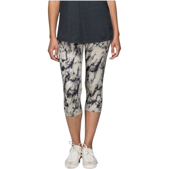Lululemon Wunder Under Crop Full-On Luxtreme Granite Black Mojave Tan Size 4 - Picture 1 of 13